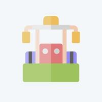 Icon Bulldozer. related to Vehicle symbol. flat style. editable vector