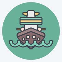 Icon Cruiser. related to Vehicle symbol. color mate style. editable vector