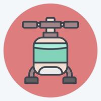 Icon Helicopter. related to Vehicle symbol. color mate style. editable vector