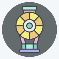 Icon Dirigible. related to Vehicle symbol. color mate style. editable vector