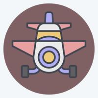 Icon Crop Duster. related to Vehicle symbol. color mate style. editable vector