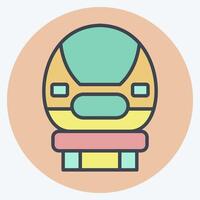 Icon Bullet Train. related to Vehicle symbol. color mate style. editable vector