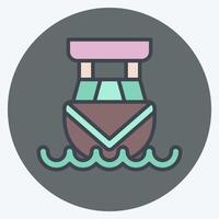 Icon Cabin Cruiser. related to Vehicle symbol. color mate style. editable vector