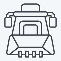 Icon Earth Mover. related to Vehicle symbol. line style. editable vector