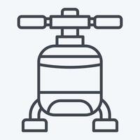 Icon Helicopter. related to Vehicle symbol. line style. editable vector
