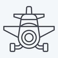 Icon Crop Duster. related to Vehicle symbol. line style. editable vector