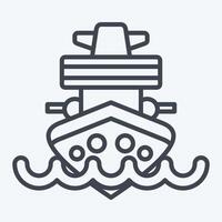 Icon Cruiser. related to Vehicle symbol. line style. editable vector