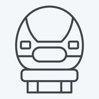 Icon Bullet Train. related to Vehicle symbol. line style. editable vector