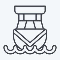 Icon Cabin Cruiser. related to Vehicle symbol. line style. editable vector