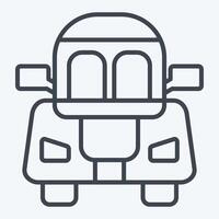 Icon Coupe. related to Vehicle symbol. line style. editable vector