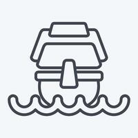 Icon Caravel. related to Vehicle symbol. line style. editable vector
