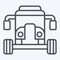 Icon Buggy. related to Vehicle symbol. line style. editable vector