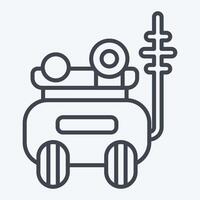 Icon Armored Car. related to Vehicle symbol. line style. editable vector