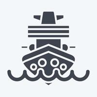 Icon Cruiser. related to Vehicle symbol. glyph style. editable vector