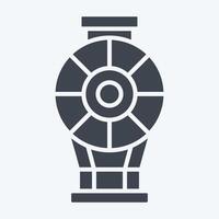 Icon Dirigible. related to Vehicle symbol. glyph style. editable vector