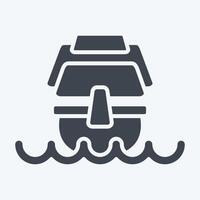 Icon Caravel. related to Vehicle symbol. glyph style. editable vector
