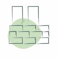 Icon Building Construction. related to Civil Engineering symbol. Color Spot Style vector