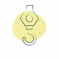 Icon Crane. related to Civil Engineering symbol. Color Spot Style. design editable vector