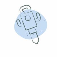 Icon Jack Hammer. related to Civil Engineering symbol. Color Spot Style. editable vector