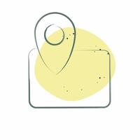 Icon Map. related to Civil Engineering symbol. Color Spot Style. design editable vector