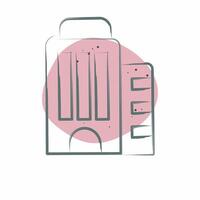 Icon Skyscraper. related to Civil Engineering symbol. Color Spot Style. design editable vector