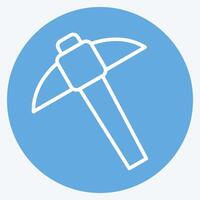 Icon Mining. related to Civil Engineering symbol. blue eyes style. design editable vector
