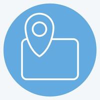 Icon Map. related to Civil Engineering symbol. blue eyes style. design editable vector