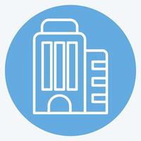 Icon Skyscraper. related to Civil Engineering symbol. blue eyes style. design editable vector