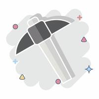 Icon Mining. related to Civil Engineering symbol. comic style. design editable vector