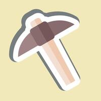 Sticker Mining. related to Civil Engineering symbol. design editable vector