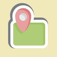Sticker Map. related to Civil Engineering symbol. design editable vector