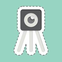 Sticker line cut Survey Eng. related to Civil Engineering symbol. design editable vector