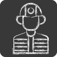 Icon Builder. related to Civil Engineering symbol. chalk Style. design editable vector