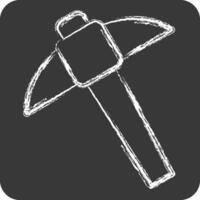 Icon Mining. related to Civil Engineering symbol. chalk Style. design editable vector
