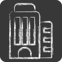 Icon Skyscraper. related to Civil Engineering symbol. chalk Style. design editable vector