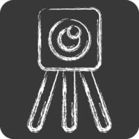 Icon Survey Eng. related to Civil Engineering symbol. chalk Style. design editable vector
