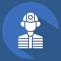 Icon Builder. related to Civil Engineering symbol. long shadow style. design editable vector
