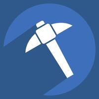 Icon Mining. related to Civil Engineering symbol. long shadow style. design editable vector
