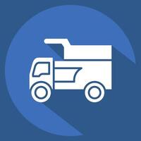 Icon Train. related to Civil Engineering symbol. long shadow style. design editable vector