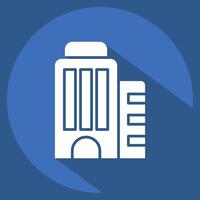 Icon Skyscraper. related to Civil Engineering symbol. long shadow style. design editable vector