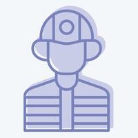 Icon Builder. related to Civil Engineering symbol. two tone style. design editable vector