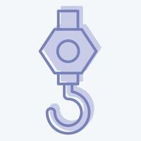 Icon Crane. related to Civil Engineering symbol. two tone style. design editable vector