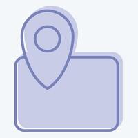 Icon Map. related to Civil Engineering symbol. two tone style. design editable vector