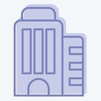 Icon Skyscraper. related to Civil Engineering symbol. two tone style. design editable vector