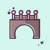 Icon Bridge. related to Civil Engineering symbol. MBE style. design editable vector