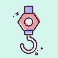 Icon Crane. related to Civil Engineering symbol. MBE style. design editable vector