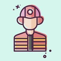 Icon Builder. related to Civil Engineering symbol. MBE style. design editable vector