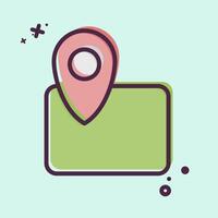 Icon Map. related to Civil Engineering symbol. MBE style. design editable vector