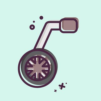 Icon Measuring Wheel. related to Civil Engineering symbol. MBE style. editable