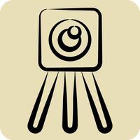 Icon Survey Eng. related to Civil Engineering symbol. hand drawn style. design editable vector